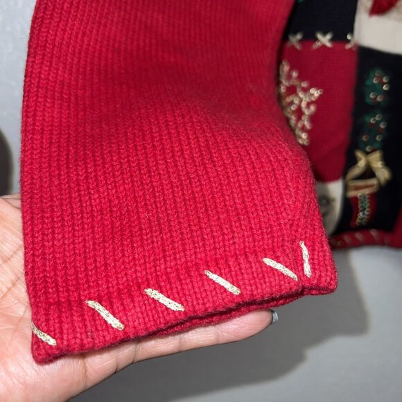VINTAGE Women's Heirloom Collectibles Christmas Collection 2004 Zip Up Sweater - Picture 2 of 16